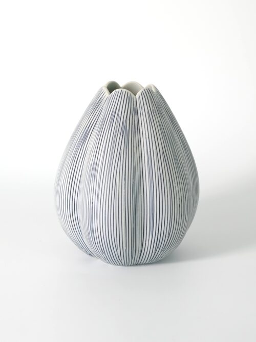 Tulipé Vase - Blue Line