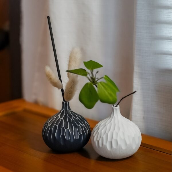 Congo 26 Congo Vase - Tree Bark White