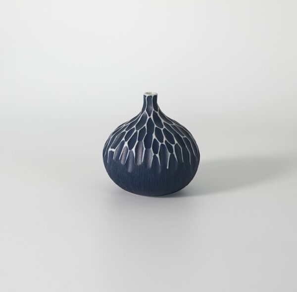 Congo Blue Congo Vase - Tree bark Blue