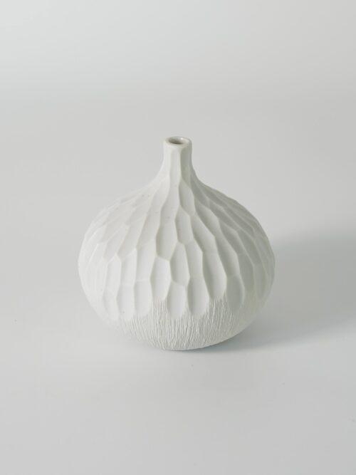Congo Vase - Tree Bark White